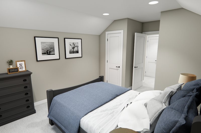 House Blueprint - Interior - Bedroom 3 for Bungalow House Plan #51-1405 - 3 bed, 2 bath