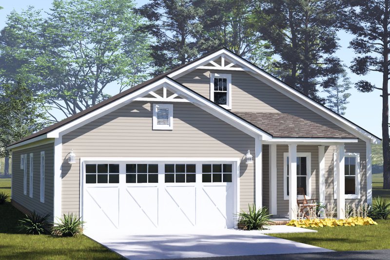 House Blueprint - Exterior - Other Elevation for Cottage House Plan #513-2453 - 3 bed, 2.5 bath