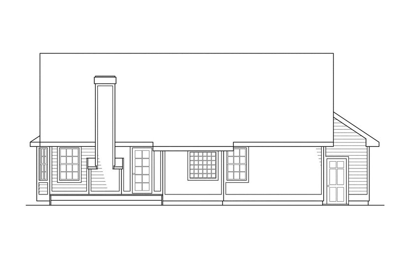 Home Plan - Exterior - Other Elevation 1 for Traditional House Plan #124-119 - 3 bed, 2 bath