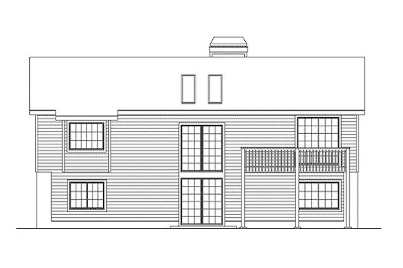 Dream House Plan - Exterior - Rear Elevation for Ranch House Plan #57-138 - 4 bed, 2.5 bath