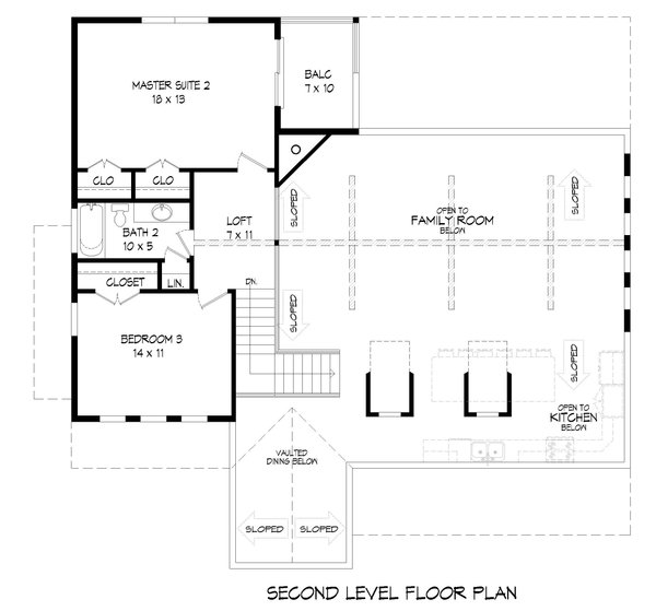 Dream House Plan - Traditional Floor Plan - Upper Floor Plan #932-513