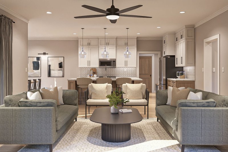 House Design - Interior - Family Room 1 for Modern House Plan #455-363 - 3 bed, 2.5 bath