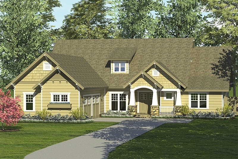 Dream House Plan - Exterior - Front Elevation 3 for Craftsman House Plan #453-8 - 3 bed, 2.5 bath