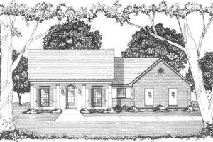 Southern Exterior - Front Elevation Plan #36-315