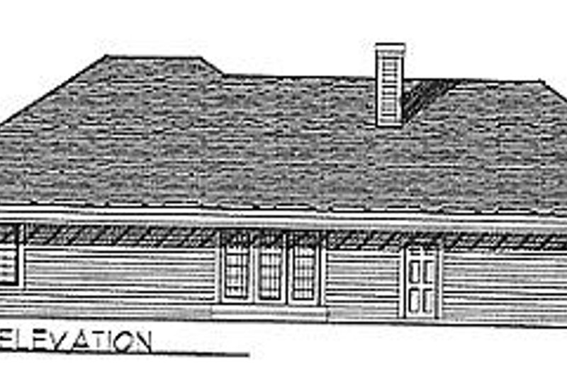 Home Plan - Exterior - Rear Elevation for Traditional House Plan #70-207 - 3 bed, 2.5 bath