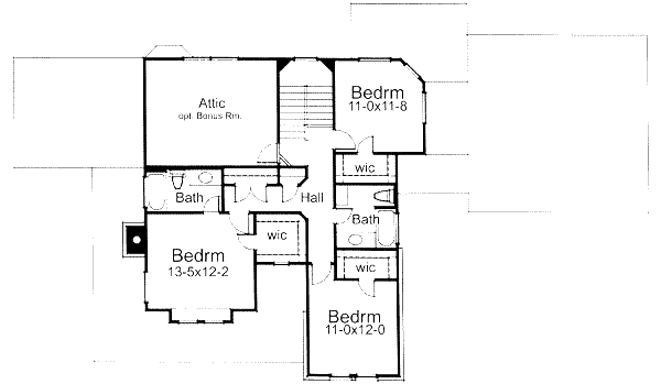 Farmhouse Floor Plan - Upper Floor Plan #120-122