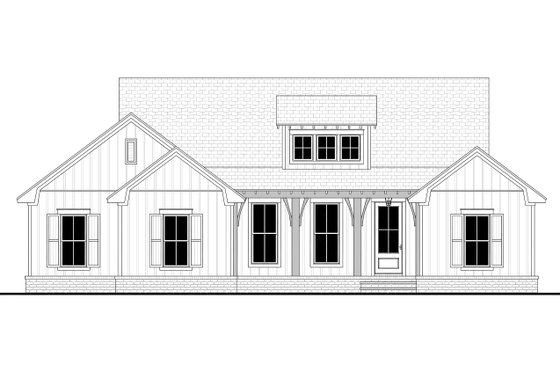 Exterior - Front Elevation 4 for Farmhouse House Plan #430-230 - 3 bed, 2 bath