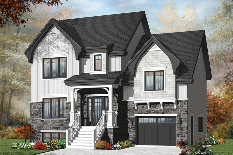 Home Plan - Exterior - Front Elevation 4 for Traditional House Plan #23-2445 - 4 bed, 2.5 bath