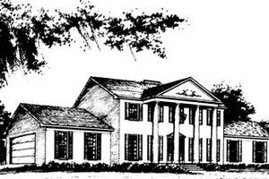 Classical Exterior - Front Elevation Plan #10-264