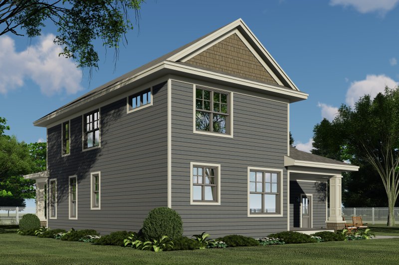 House Blueprint - Exterior - Rear Elevation 2 for Traditional House Plan #51-1189 - 3 bed, 2.5 bath