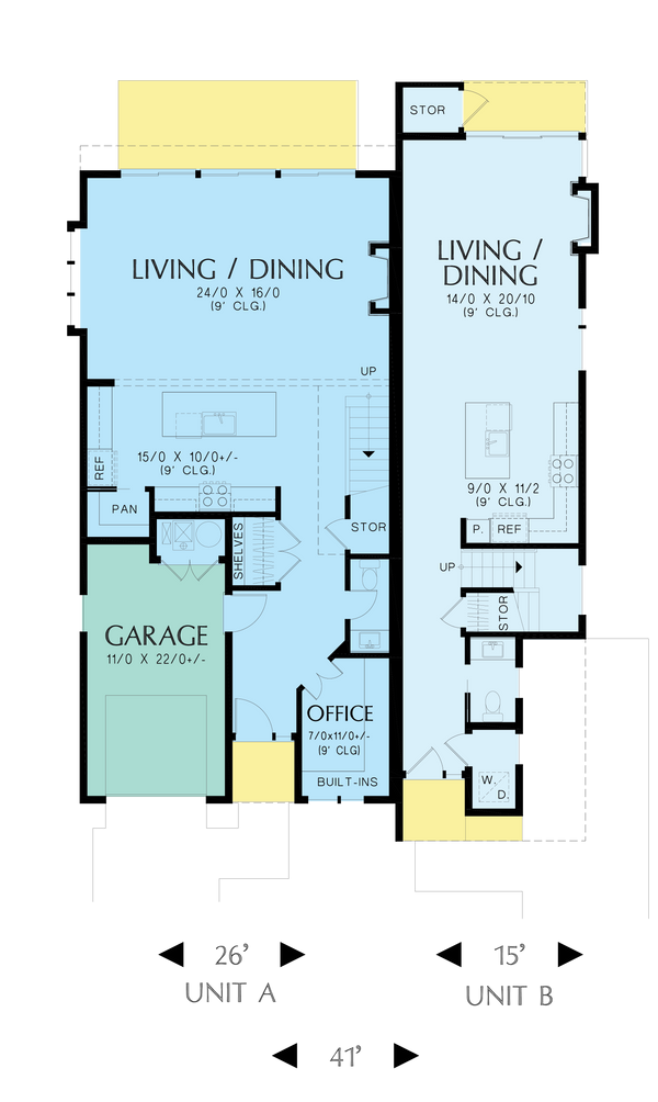 Contemporary Floor Plan - Main Floor Plan #48-1070