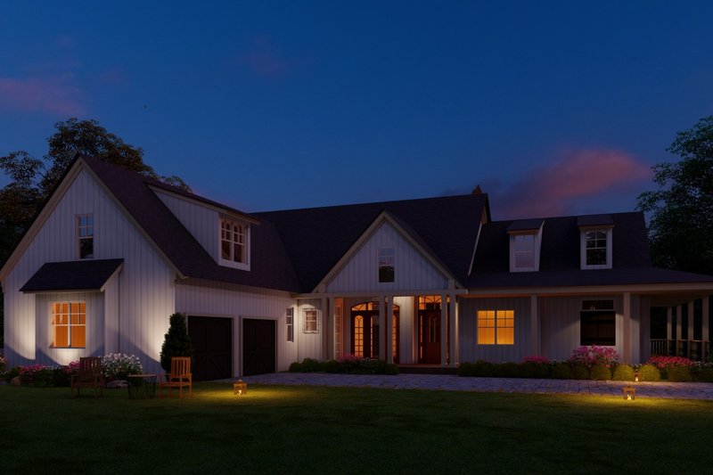 House Blueprint - Exterior - Front Elevation 7 for Traditional House Plan #54-427 - 5 bed, 4.5 bath