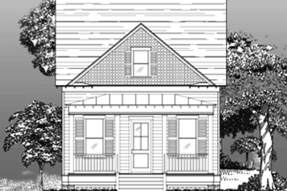 Exterior - Front Elevation for Traditional House Plan #442-5 - 3 bed, 2.5 bath
