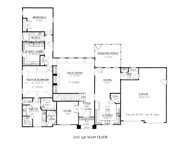 Home Plan - Country Floor Plan - Main Floor Plan #437-43