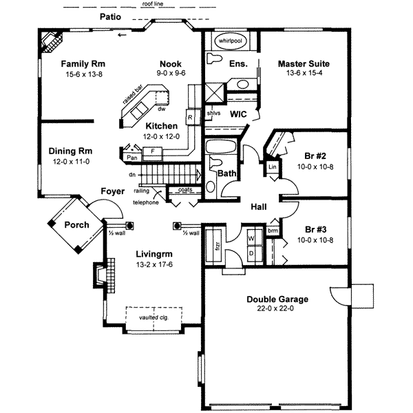 Mediterranean Floor Plan - Main Floor Plan #126-135