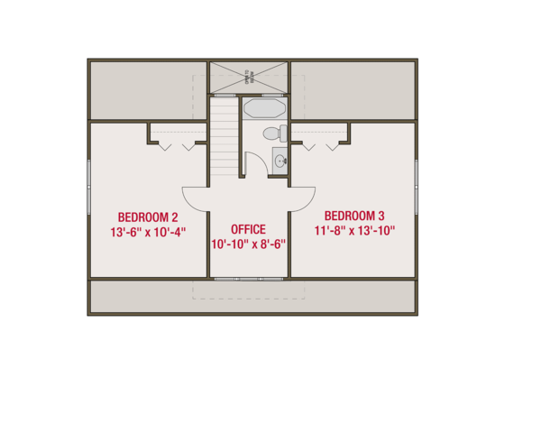 Craftsman Floor Plan - Upper Floor Plan #461-64