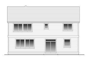 Exterior - Rear Elevation for Craftsman House Plan #53-452 - 4 bed, 2.5 bath