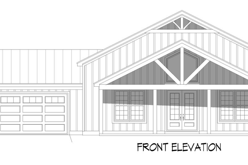 House Design - Exterior - Front Elevation 4 for Farmhouse House Plan #932-1195 - 3 bed, 3.5 bath