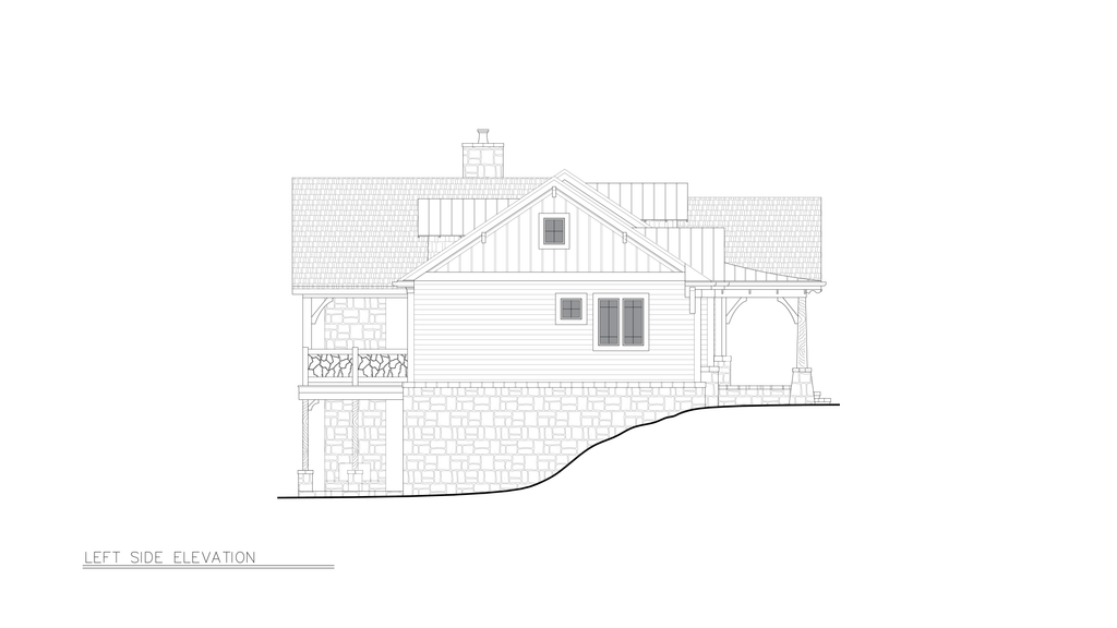 Exterior - Other Elevation for Traditional House Plan #54-705 - 3 bed, 2 bath