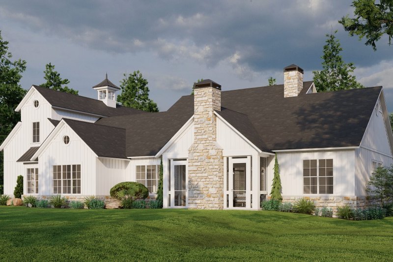 House Blueprint - Exterior - Other Elevation 2 for Farmhouse House Plan #923-350 - 4 bed, 3.5 bath