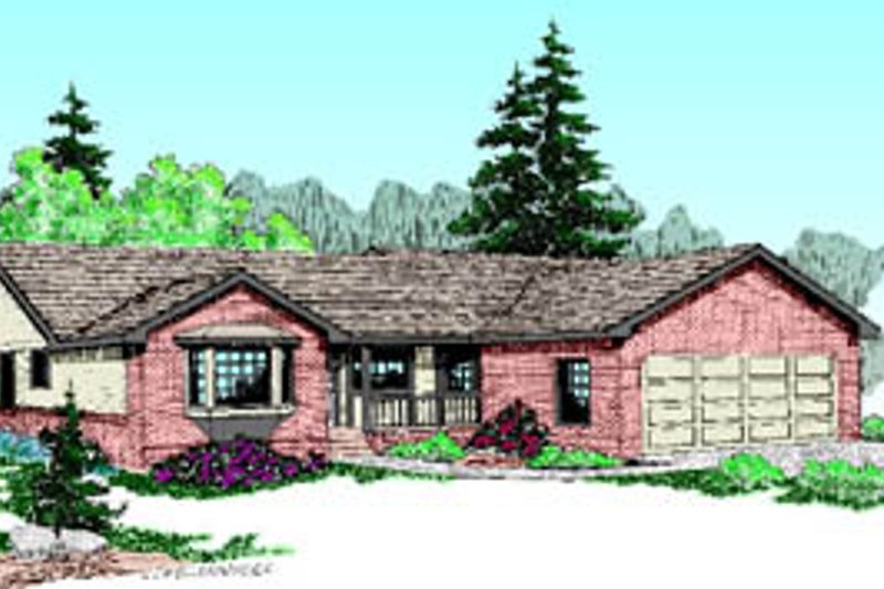 House Design - Ranch Exterior - Front Elevation Plan #60-187