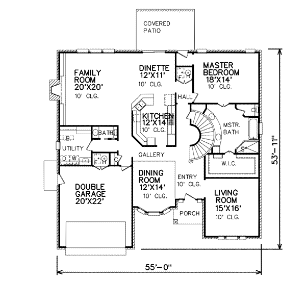 Traditional Floor Plan - Main Floor Plan #65-128