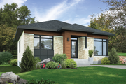 Contemporary Style House Plan - 2 Beds 1 Baths 1081 Sq/Ft Plan #25-4453 