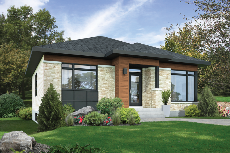 Dream House Plan - Contemporary Exterior - Front Elevation Plan #25-4453