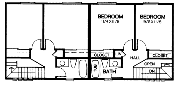 Modern Floor Plan - Upper Floor Plan #303-251
