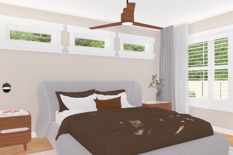 Architectural House Design - Interior - Master Bedroom for Craftsman House Plan #1060-430 - 3 bed, 2 bath