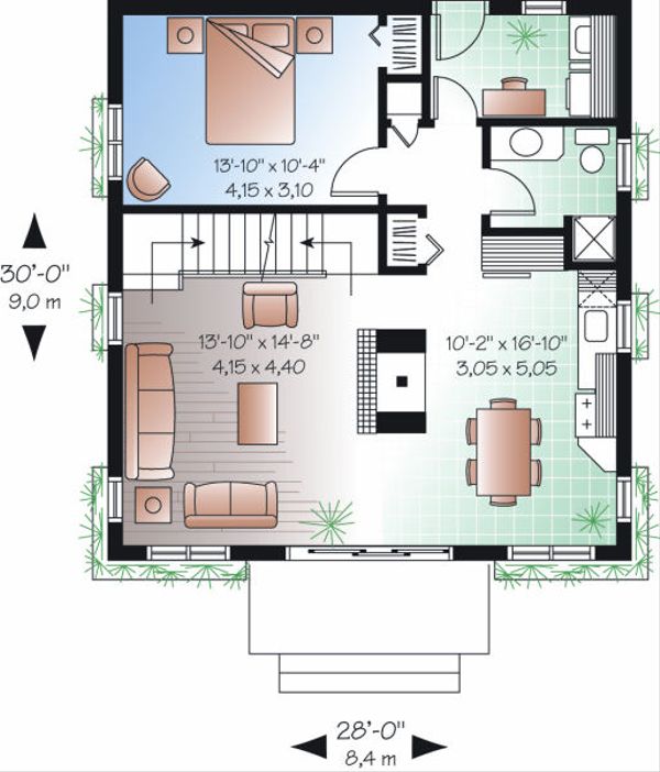 European Floor Plan - Main Floor Plan #23-868