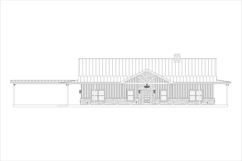 House Design - Exterior - Front Elevation 3 for Ranch House Plan #1127-3 - 3 bed, 2.5 bath