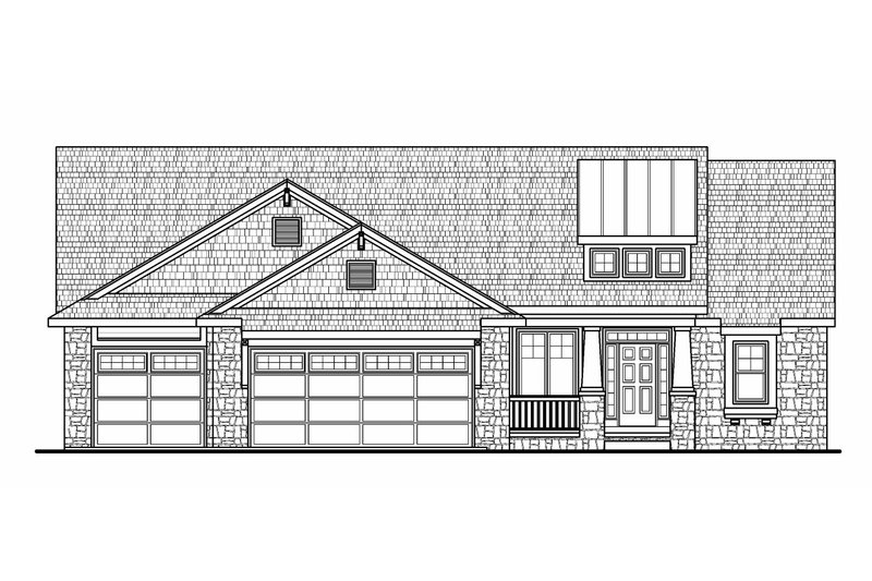 Dream House Plan - Exterior - Front Elevation 3 for Craftsman House Plan #20-2179 - 2 bed, 3 bath