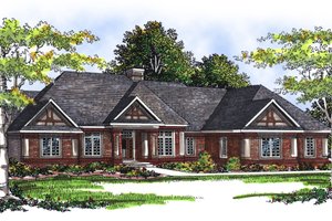 Traditional Exterior - Front Elevation Plan #70-309