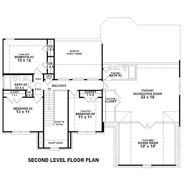 European Floor Plan - Upper Floor Plan #81-13811