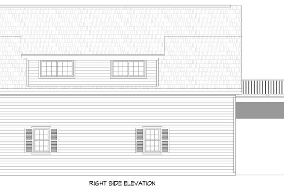 Exterior - Other Elevation 1 for Country House Plan #932-1388 - 2 bed, 1 bath