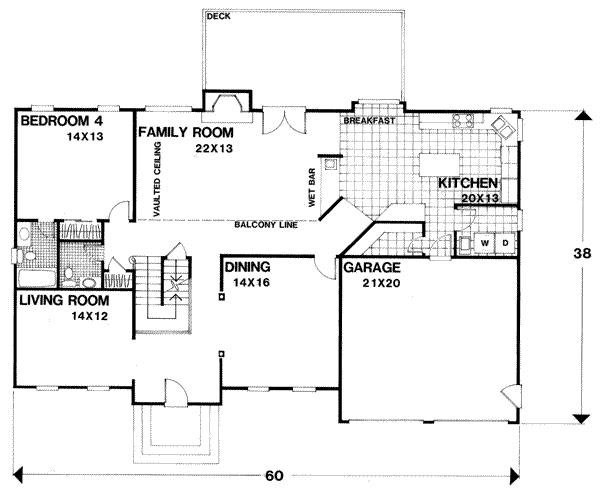 Home Plan - European Floor Plan - Main Floor Plan #56-206