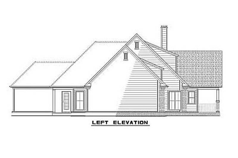 House Design - Exterior - Other Elevation for Tudor House Plan #17-2076 - 3 bed, 2.5 bath