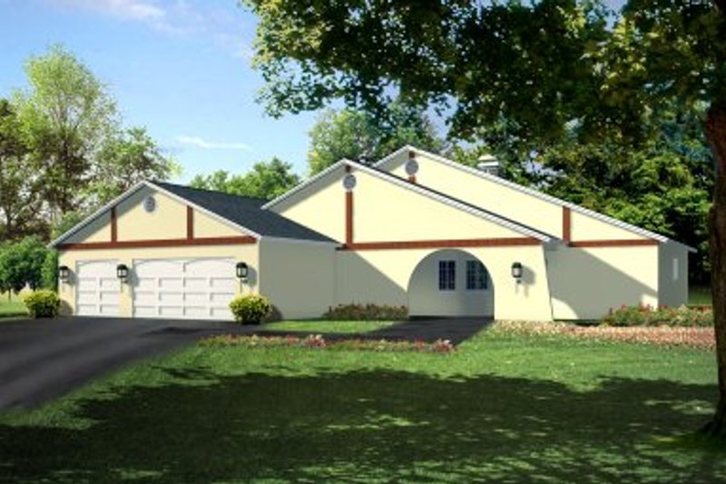 House Plan Design - Adobe / Southwestern Exterior - Front Elevation Plan #1-360