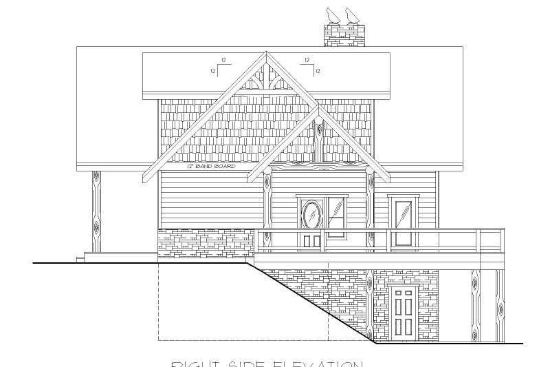 Dream House Plan - Exterior - Other Elevation for Cabin House Plan #117-922 - 4 bed, 4.5 bath