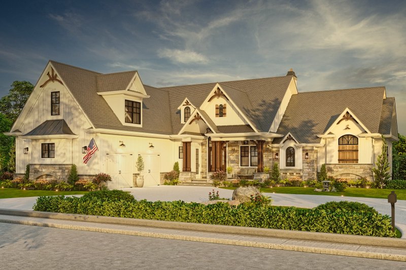 Dream House Plan - Exterior - Front Elevation 6 for Craftsman House Plan #54-585 - 3 bed, 3.5 bath
