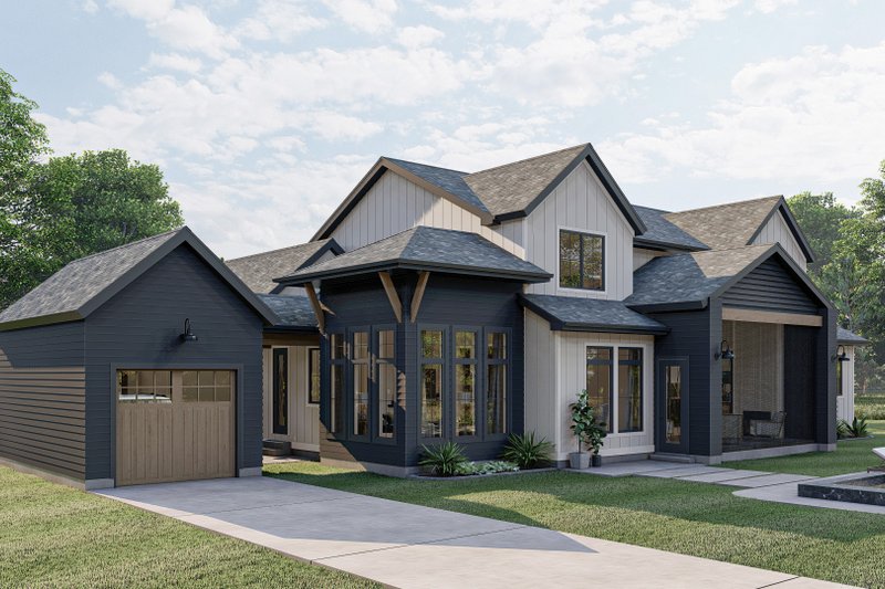 House Design - Exterior - Other Elevation 1 for Farmhouse House Plan #455-234 - 4 bed, 3.5 bath