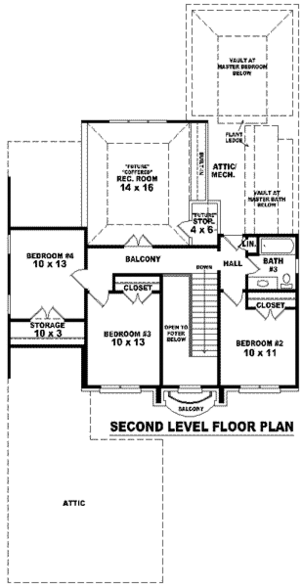 European Floor Plan - Upper Floor Plan #81-860