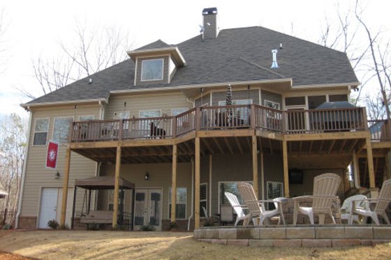 Exterior - Rear Elevation for Craftsman House Plan #437-3 - 4 bed, 2.5 bath