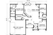 Adobe / Southwestern Style House Plan - 3 Beds 2 Baths 1582 Sq/Ft Plan #1-1009 