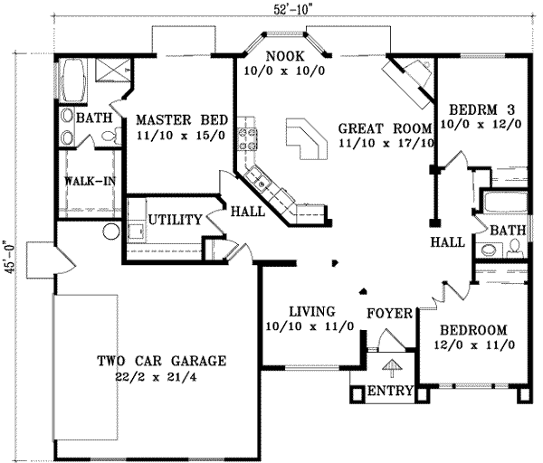 Home Plan - Adobe / Southwestern Floor Plan - Main Floor Plan #1-1009