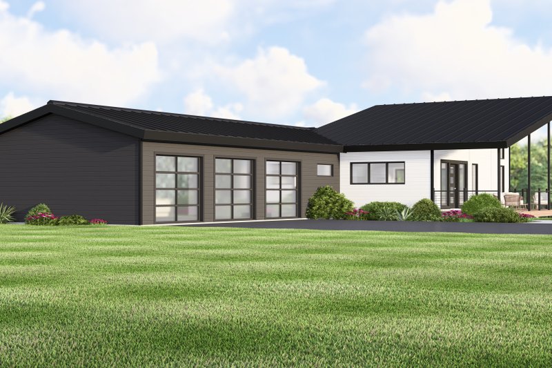 House Blueprint - Exterior - Other Elevation 3 for Contemporary House Plan #1064-448 - 1 bed, 2 bath