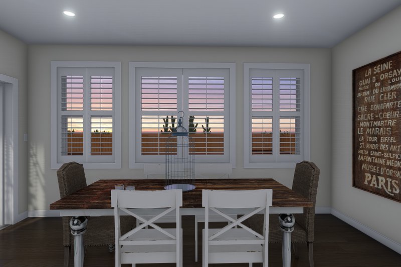 Architectural House Design - Interior - Dining Room for Ranch House Plan #1060-11 - 6 bed, 3.5 bath