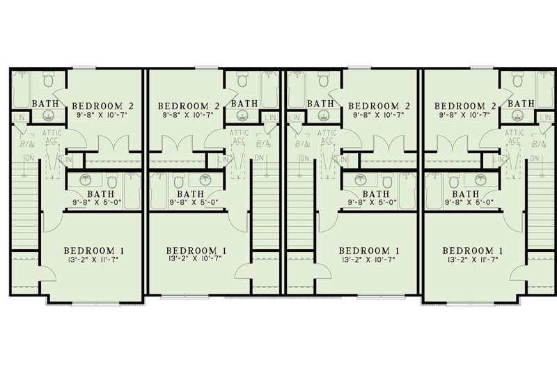 Architectural House Design - Floor Plan - Upper Floor for European House Plan #17-3421 - 8 bed, 8 bath