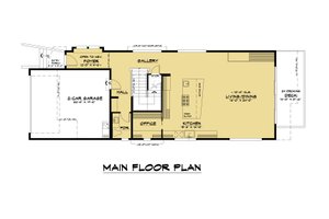 Floor Plan - Main Floor for Modern House Plan #1066-106 - 3 bed, 3.5 bath